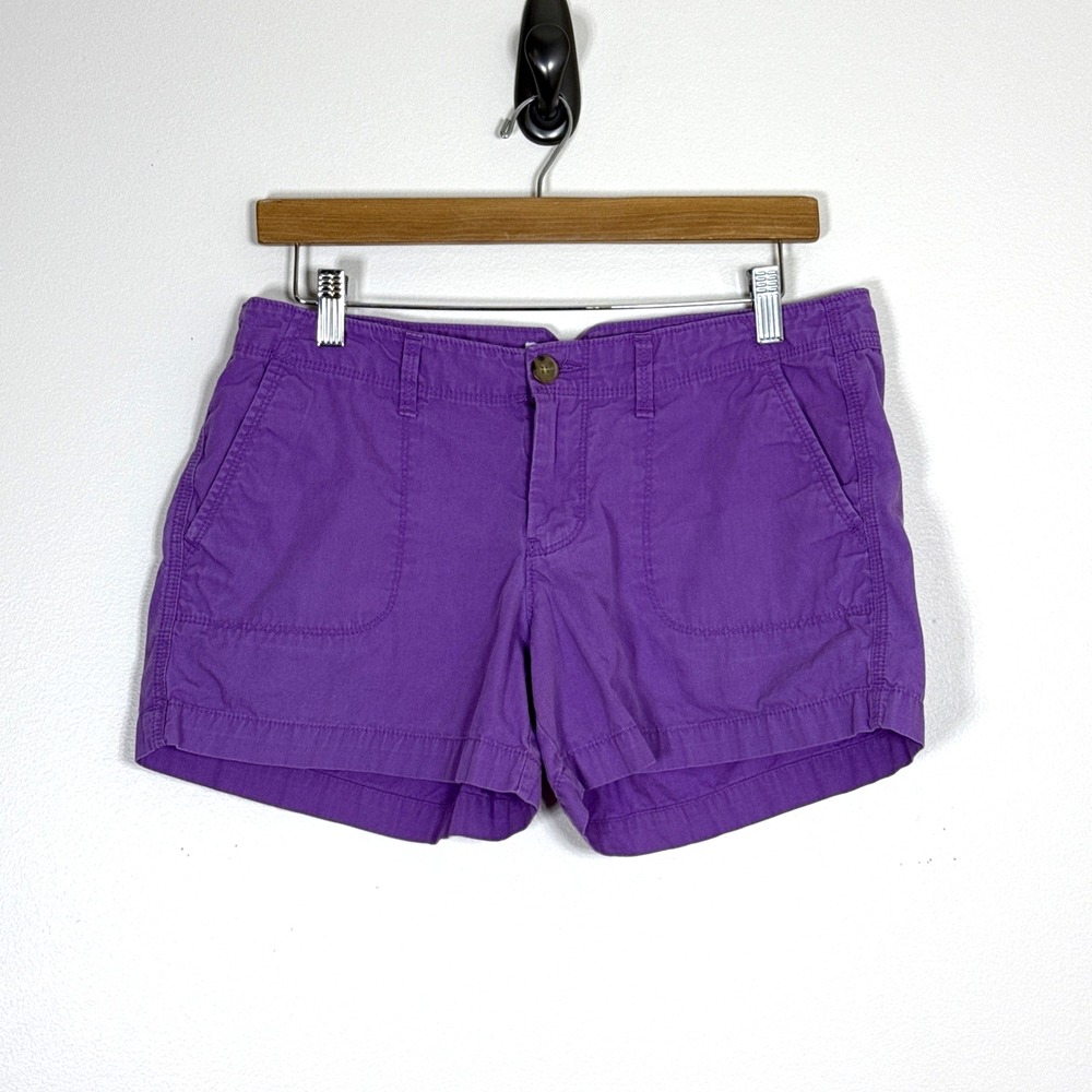 Old Navy Everyday Shorts Womens Size 4 Purple Low Rise Pockets Cotton Y2K Summer